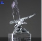 Personalized Name Engraving Logo American Crystal Flying Eagle Award Trophy Corporate Trophy Gifts Set