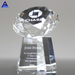 Trophée en forme de diamant en cristal clair de Pujiang Factory