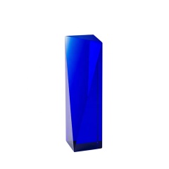Logo personnel personnalisé Unique 3D gravé au Laser bleu K9 clair Cube cristal trophée Plaque pour récompense Souvenir cadeau d'affaires