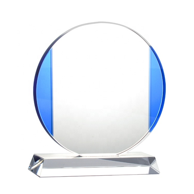 New Designed Custom Souvenir Gift K9 Crystal Round Awards And Trophies For Various Sports And Performances