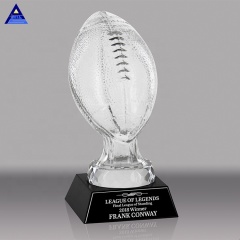 Commerce de gros fabriqué en usine K9 Crystal Fantasy Football Award Sport American Nfl Souvenir Trophy