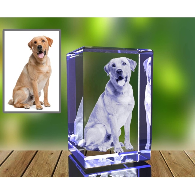 Personalized Custom 3D Holographic Photo Etched Engraved Inside Laser Crystal with Your Own Picture Birthday Wedding Gift