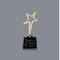 Hot Sale Wholesale Medal Crystal Star Shaped Award Hollow star trophy with black base