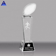 Coupe du trophée de haute qualité Trophée de football en verre de cristal de la NFL
