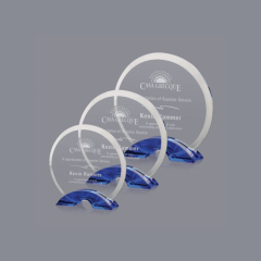 Wholesale China Trade Factory Supply Circle Shaped Clear K9 Crystal Blank Glass Award