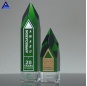New Style Top Quality K9 Custom Obelisk Award Green Crystal Trophy For Souvenir