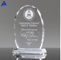 Pujiang Top Quality Shield Shape K9 Custom Oval Shape Art Skyline Crystal Craft