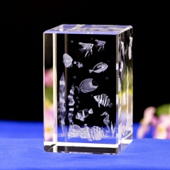 Cheap Animal Fish Underwater World 3D Laser Crystal Crafts