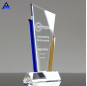 Beautiful Corporate Award Crystal Plaques Assorted Yellow Glass Color Trophies