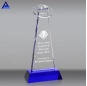 New Design Business Souvenir Gifts Blue Half Globe Award Crystal Trophy