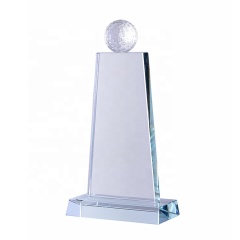 Plaque de prix de trophée de balle de golf en cristal personnalisé de style nouveau de haute qualité avec des prix bon marché