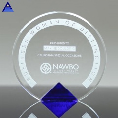 Vente en gros Crystal Blue Cyrk Shield Award Diamond Sailboat Shape Crystal Award