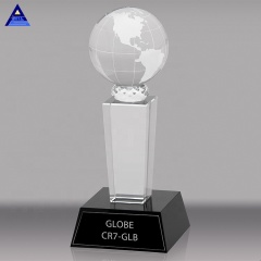 Tennis de table de basket-ball du football de mode avec les récompenses en cristal imprimées par logo fait sur commande de trophée