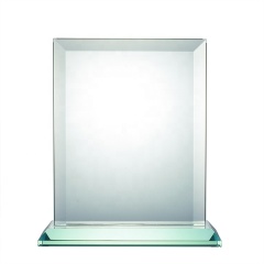 Wholesale Customize Jade Glass Imperial Award Square Plaque Trophy For School Award Gifts