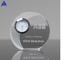 Engrave Crystal Decorative Desk Small Crystal Clock For Business Souvenir Gift