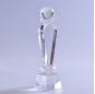 Super Quality Promotional Oval Sports Shape Crystal Table Tennis Ball Trophy Gift