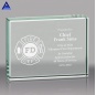 Custom rectangle shaped crystal award trophies with logo custom