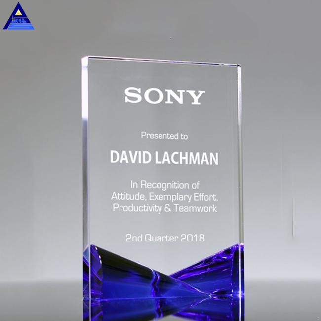 Factory Price Glass Trophy Plaque And Blank Crystal Glass Plaque Trophy For Laser Engraving