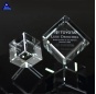 Transparent Printed Logo K9 3D Laser Carving Glass Crystal Cube Paperweight