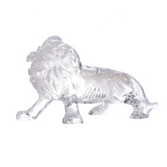 Fengshui Figurine Animale Personnalisée En Gros Décorative Majestueuse Figurine De Lion En Cristal Pour Cadeau D'affaires