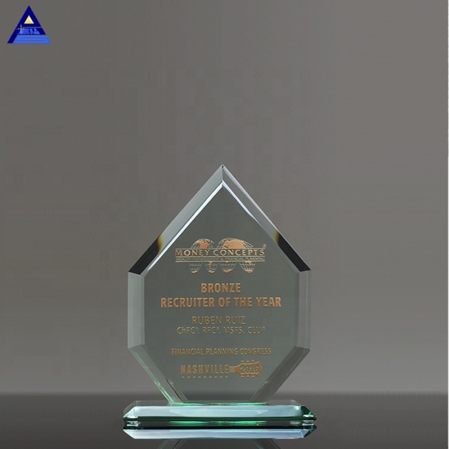 2019 High Grade Cheap Clear K9 Crystal Shield Glass Award Jade Trophy