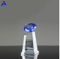 Wholesale Customized Weddings Decoration Blue Diamond Award Crystal