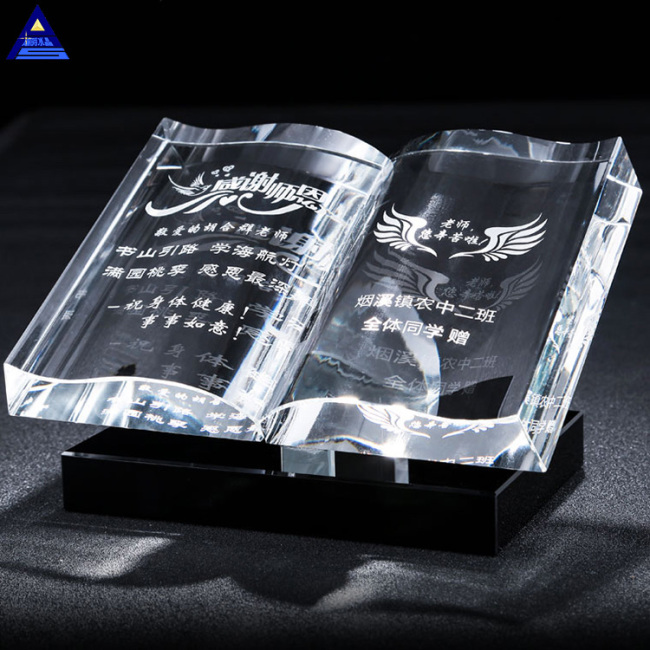 Elegant Engraving Muslim Gifts Quran Book Mini Wedding Crystal Islamic Gift For Guest Takeaway Souvenir Crystal Glass Book
