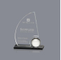 New Design Crystal Sailing Trophy Custom Sailboat Shaped Glass Trophy Award Plaques