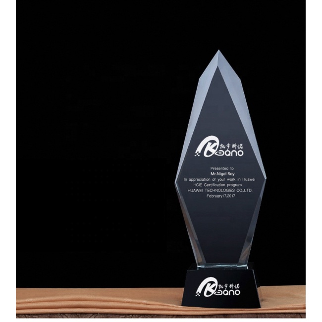 Hot sale blank design Ice Peak Manufacture Crystal Award Trophy for engraving Souvenirs Gifts