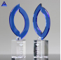 Best Selling Custom Sapphire Crystal Flame Award ,Design K9 Crystal Award Trophy
