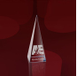 Custom Business Award Faceted Transparent K9 Crystal Mountain Trophy For Excellent Employee