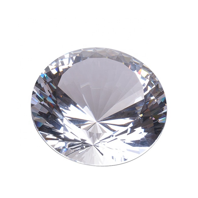 Wholesale Clear K9 Glass Crystal Diamond Paperweight For Wedding Return Souvenir Gifts